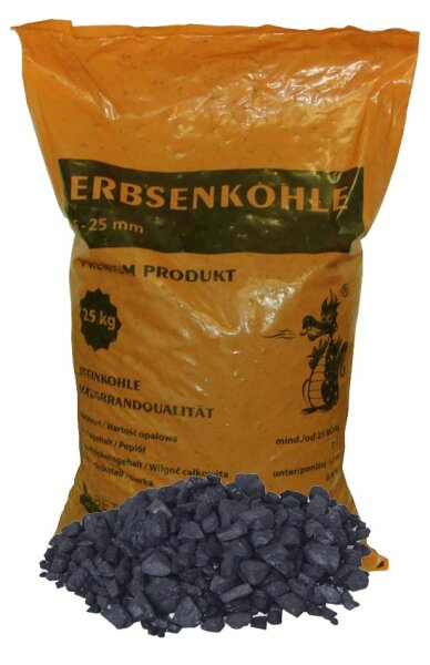 Erbsenkohle Schmiedekohle 5-25mm im 25Kg Sack zum Testen